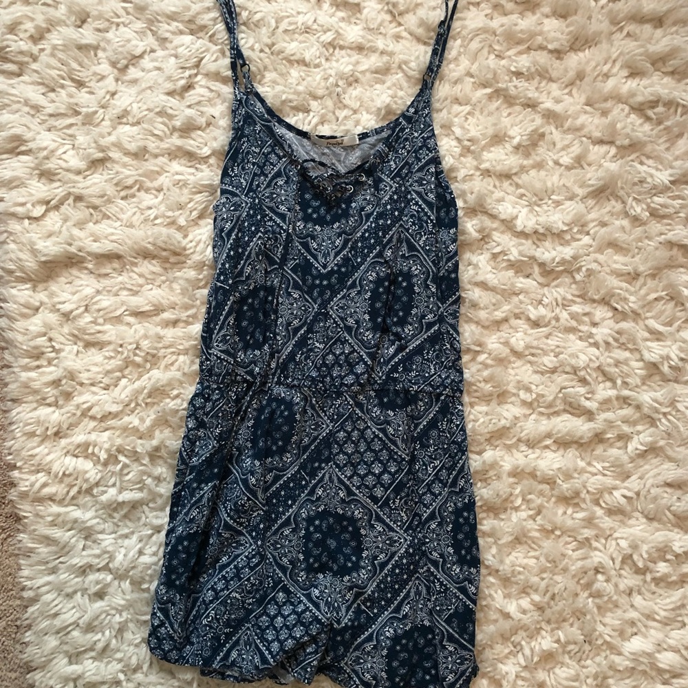 Papaya Blue Printed Romper Size Small